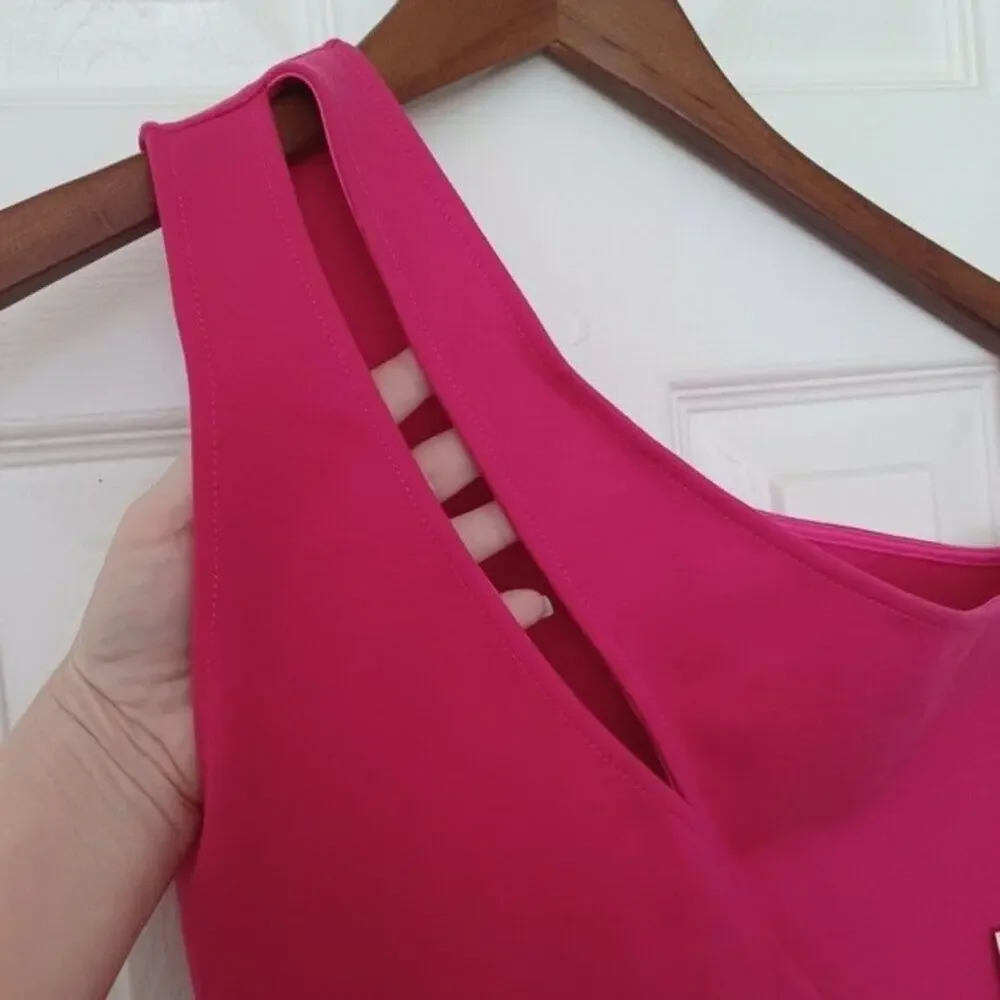 Superdown Nava One Shoulder Mini Dress Hot Pink Cut Out Small NWT - Picture 2 of 11